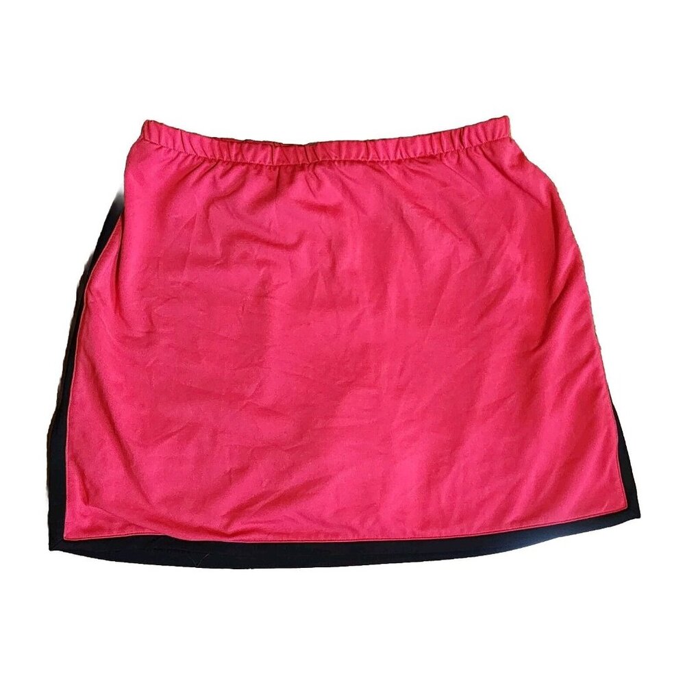 Style & Co Sport Skort Womens Size L Large Red Black Trim Pull On Y2K Activewear